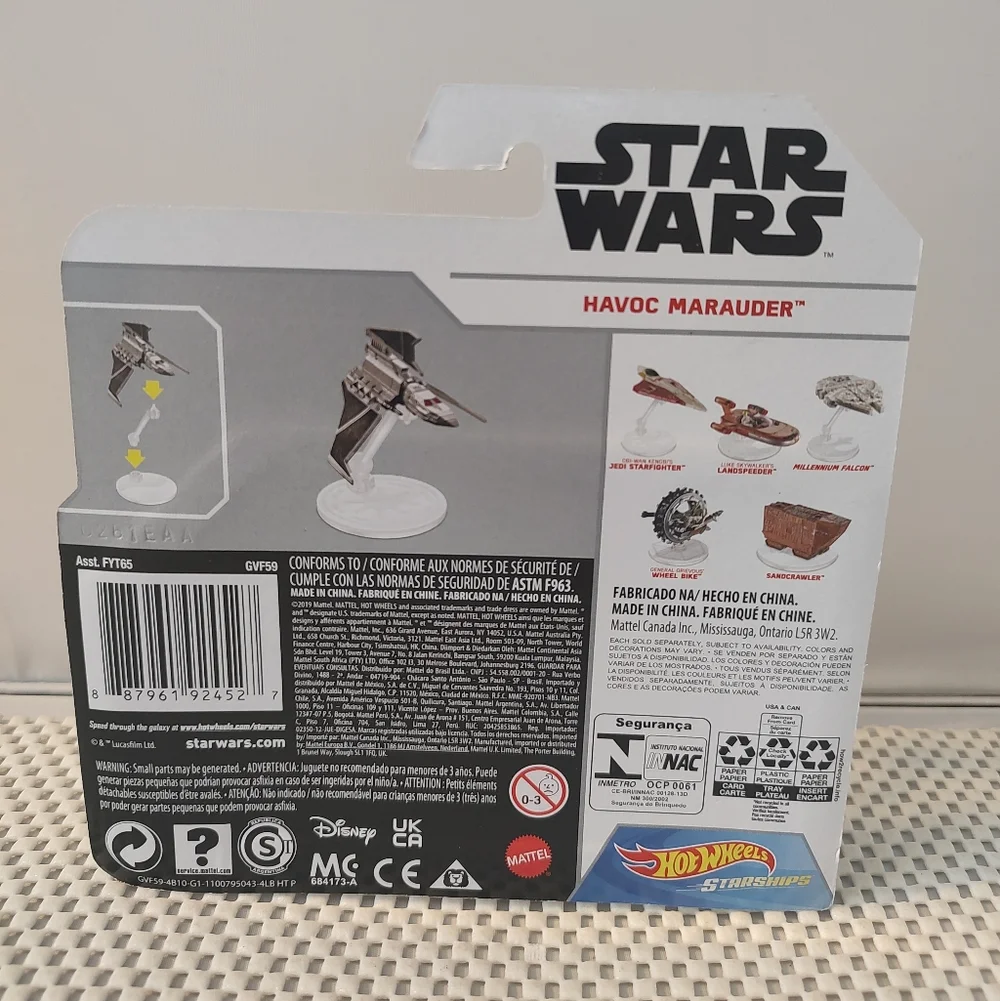 Hot Wheels Starships Havoc Marauder Bad Batch Star Wars Die-Cast NWT Disney